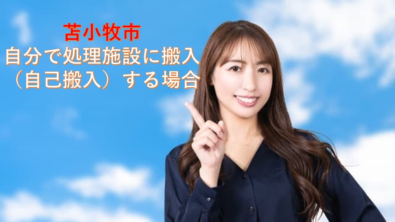 苫小牧市・不要品処分を自分でする場合（処理施設）